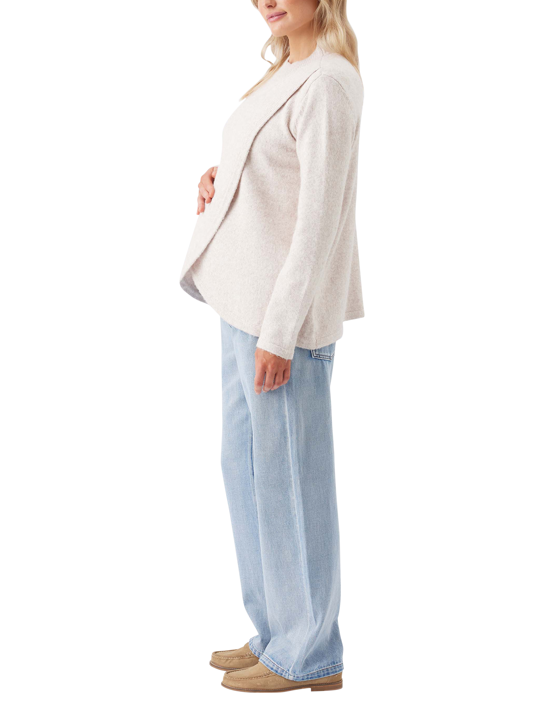 Product image 3 of 5, which shows Ripe Addison Nursing Knit Jumper, Mink, XS