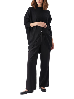 Ripe Hallie Cross Over Knit Maternity Jumper, Black, Black