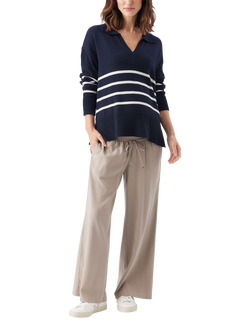 Ripe Lori Stripe Nursing Knit Jumper, Navy/White