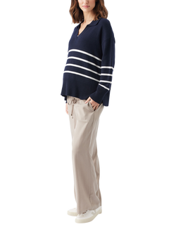 Ripe Lori Stripe Nursing Knit Jumper - view 2, Navy/White
