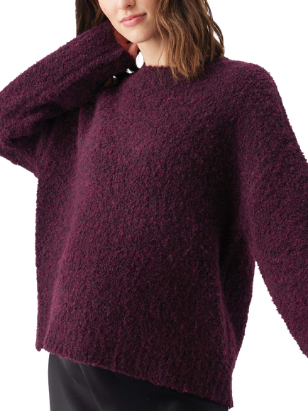 Ripe Theo Cosy Knit Maternity Jumper, Burgundy - view 2, Burgundy