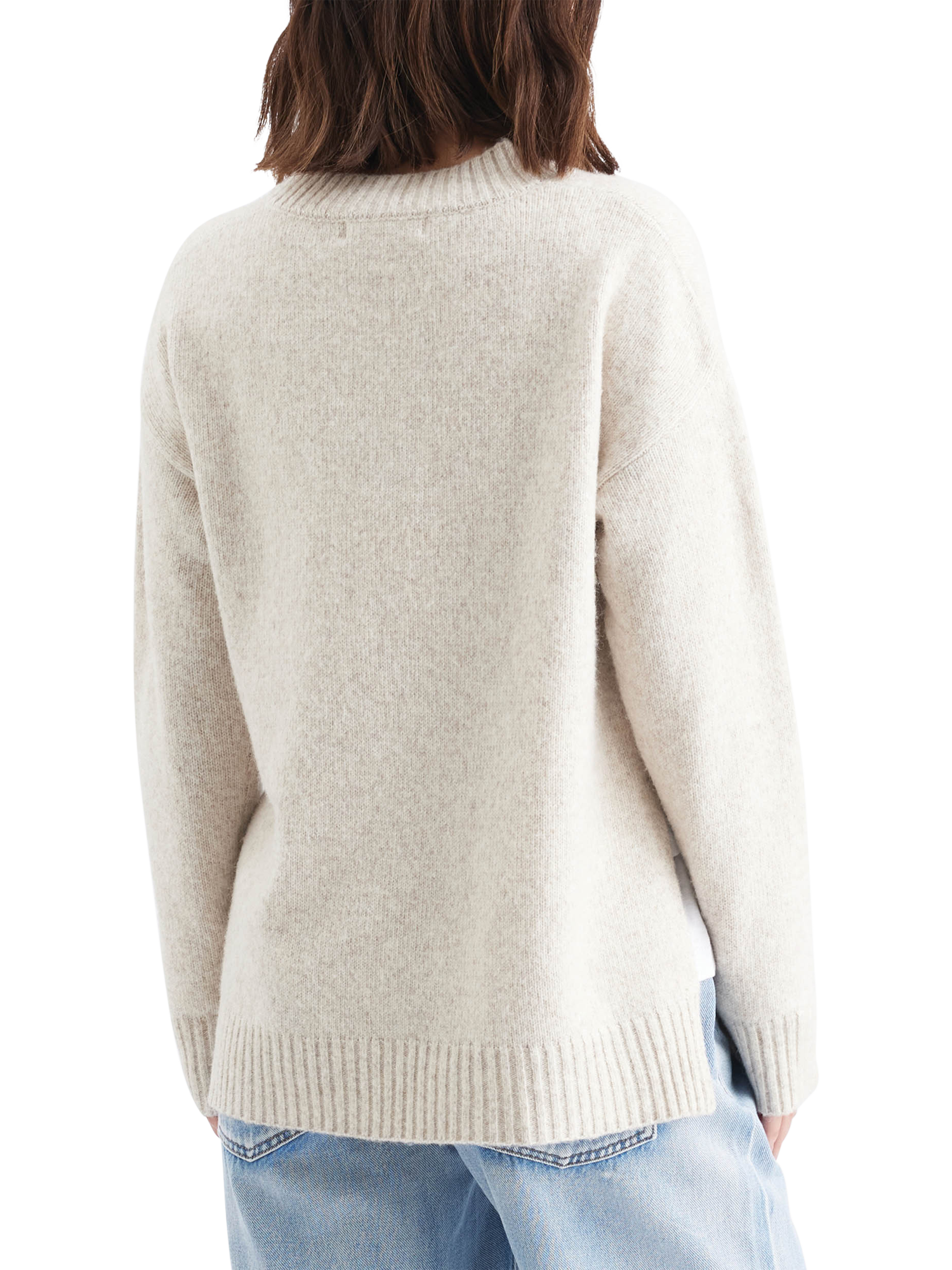 Product image 3 of 7, which shows Ripe Vera Nursing Knit Jumper, Oat Marl, XS