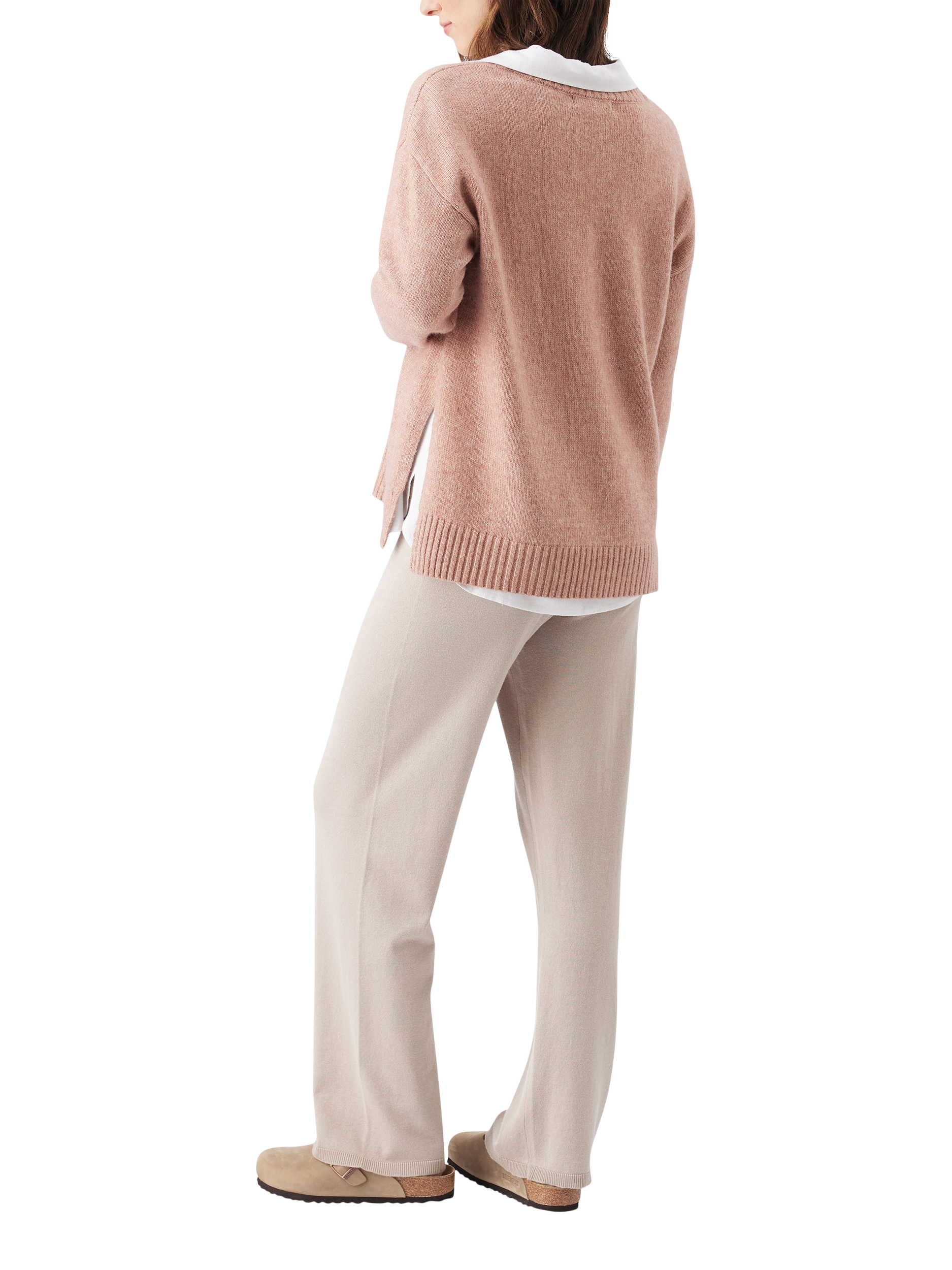 Product image 3 of 5, which shows Ripe Vera Nursing Knit Jumper, Rose Marl, XS