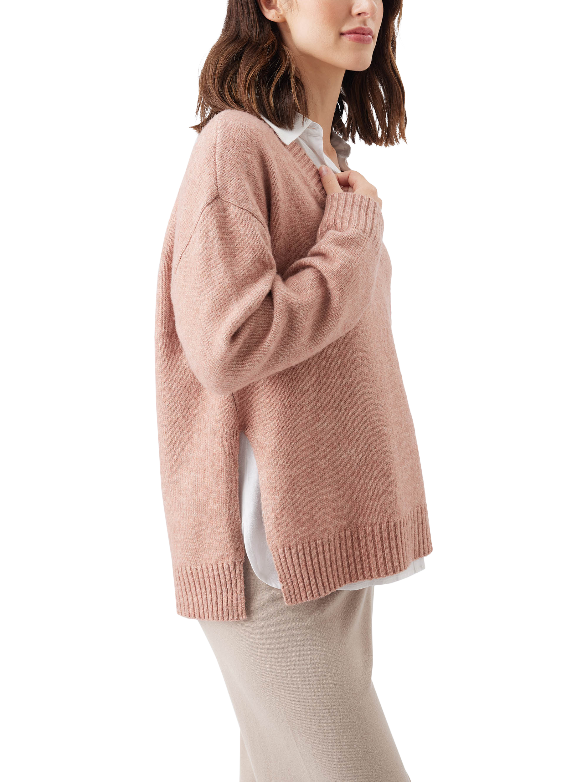 Product image 5 of 5, which shows Ripe Vera Nursing Knit Jumper, Rose Marl, XS