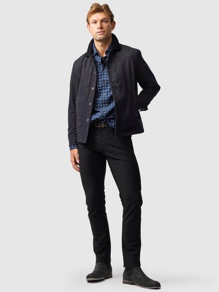 Rodd & Gunn Glenrock Windowpane Check Cotton Shirt, Midnight - view 2, Midnight