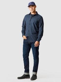 Rodd & Gunn Cotton Paisley Long Sleeve Collar Shirt - view 2, Blueberry