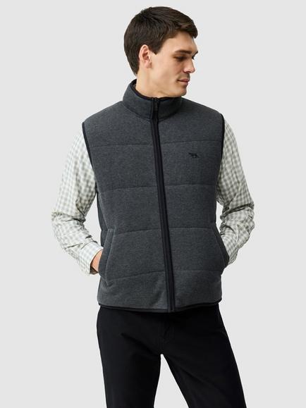 Rodd & Gunn Parkvale Padded Jersey Gilet, Granite, Granite