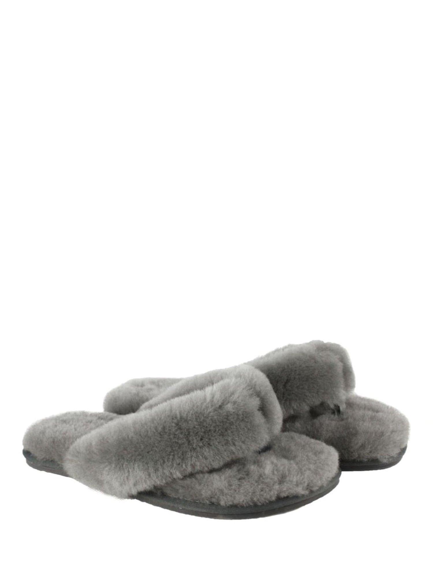 Product image 1 of 2, which shows British Boxers Sheepskin Slippers, Highland Grey, 7