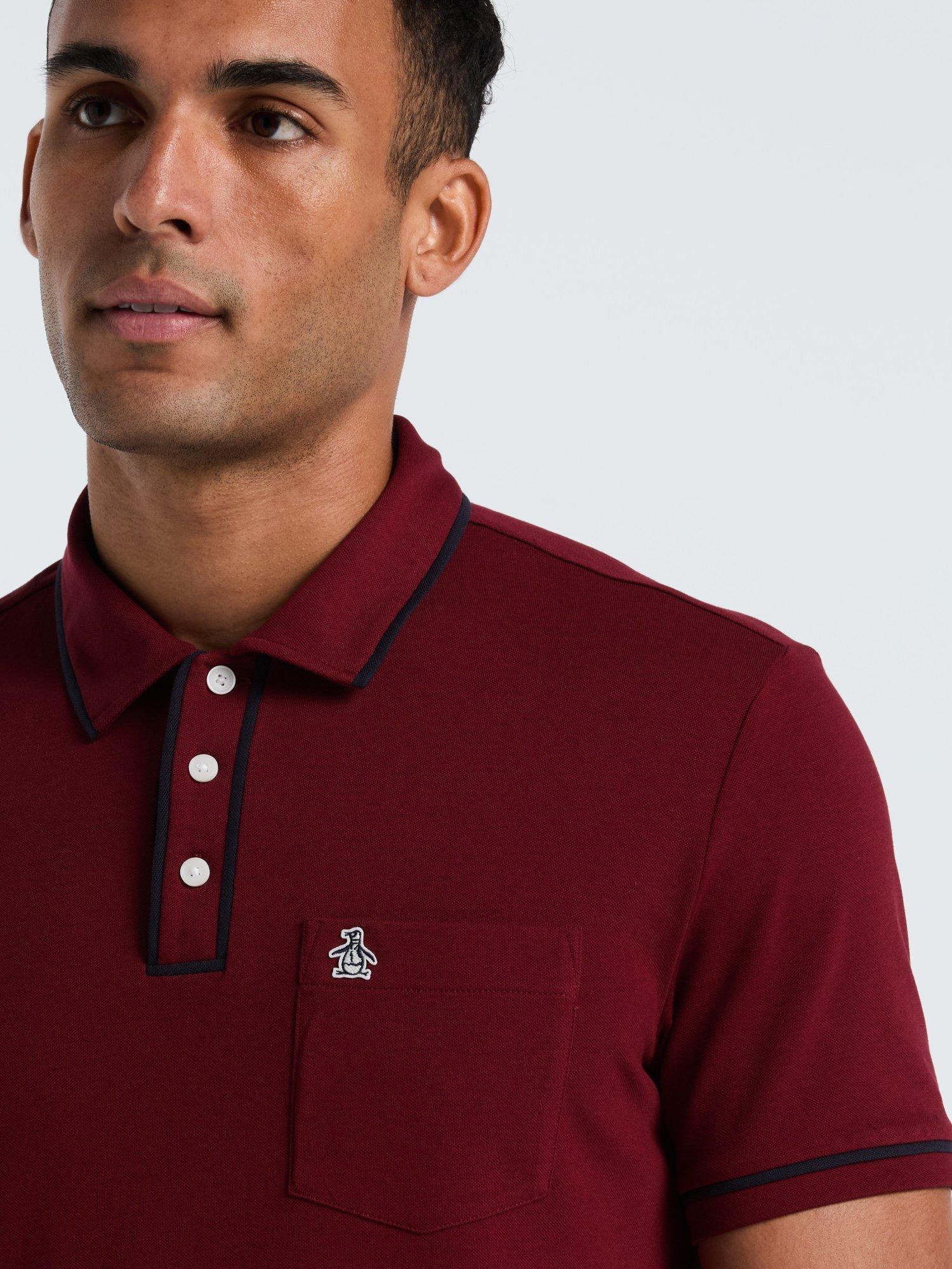 Product image 5 of 5, which shows Original Penguin Earl Polo Shirt, Cabernet, XS