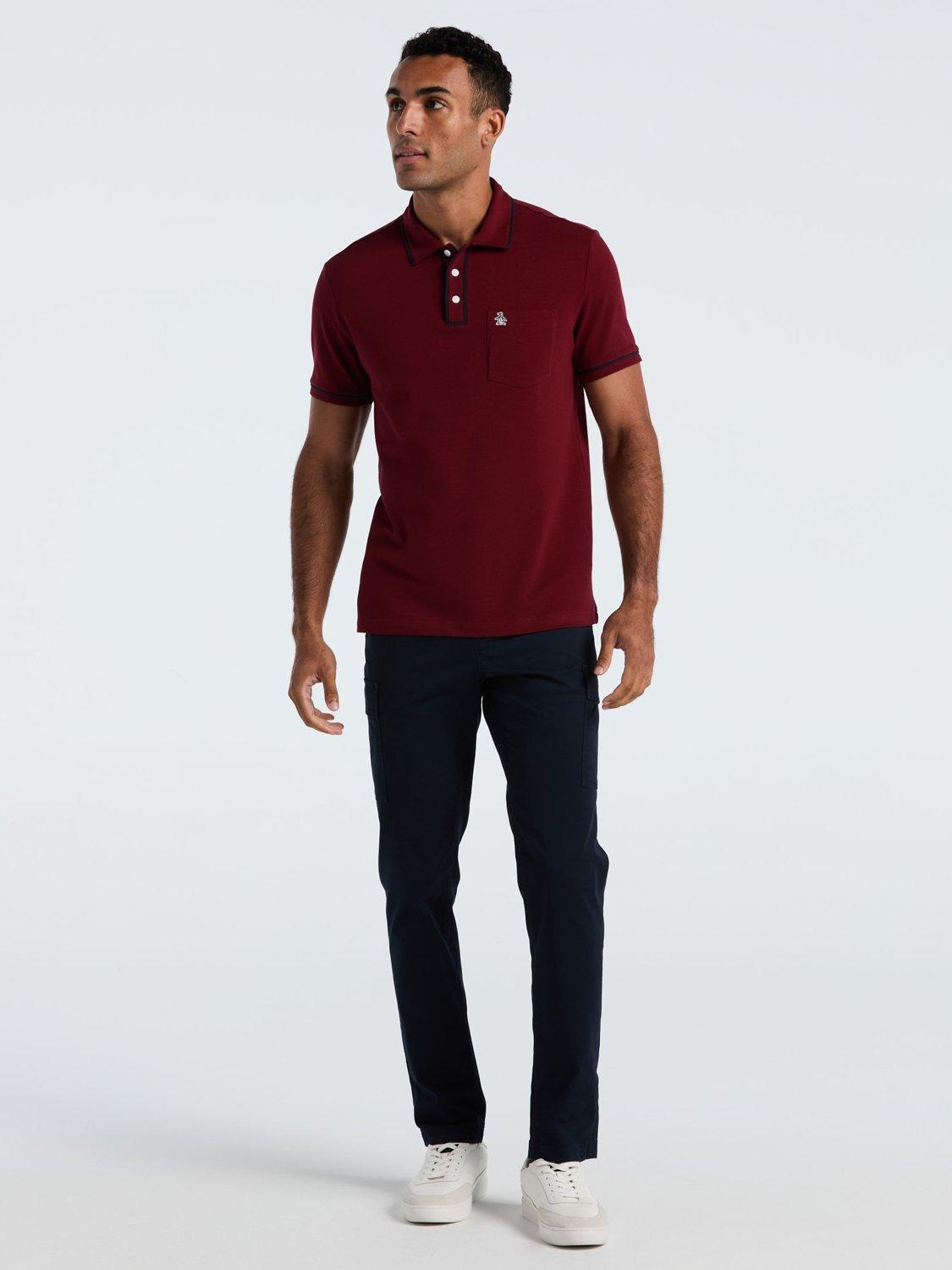 Product image 3 of 5, which shows Original Penguin Earl Polo Shirt, Cabernet, XS