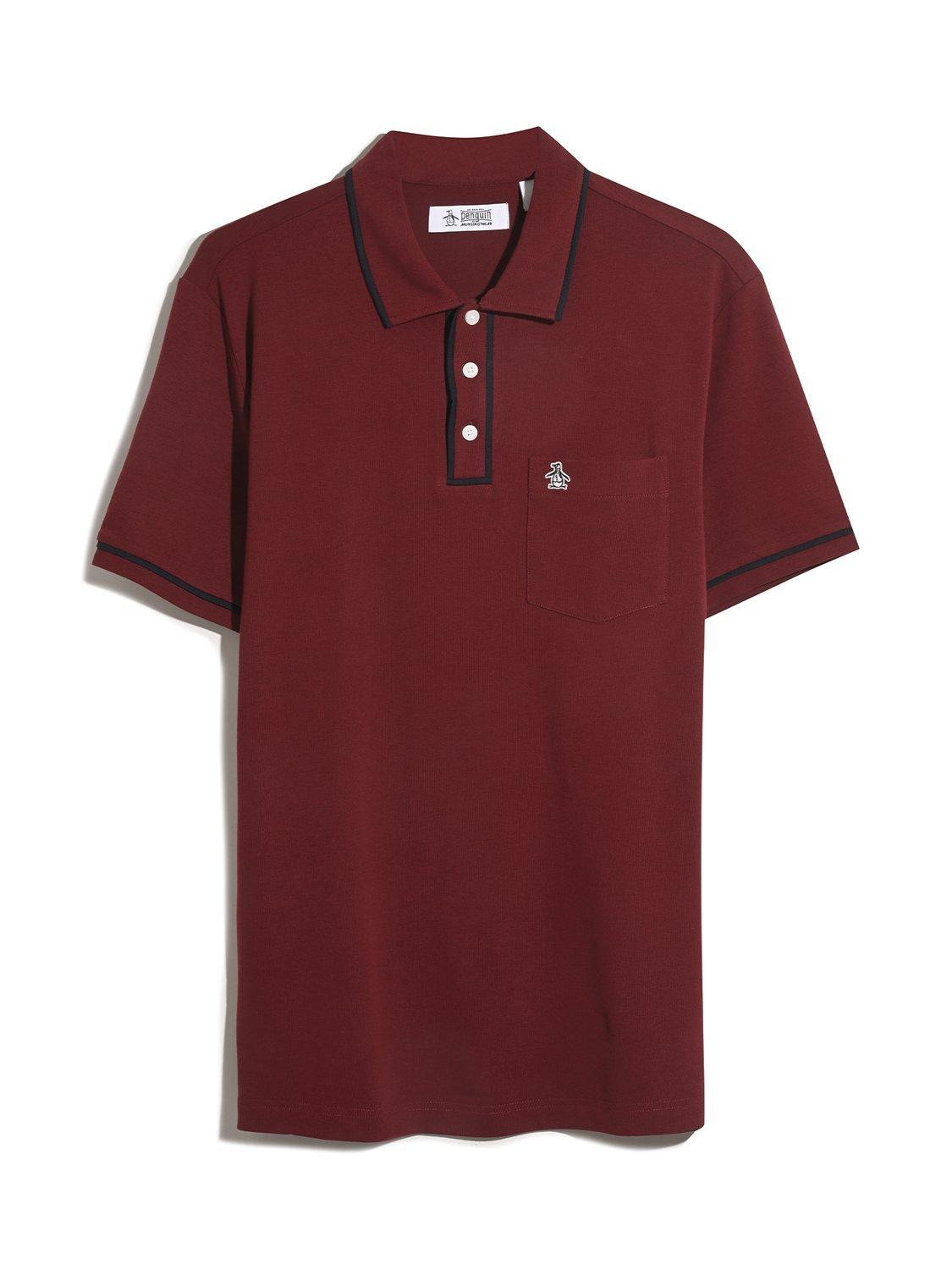 Product image 4 of 5, which shows Original Penguin Earl Polo Shirt, Cabernet, XS