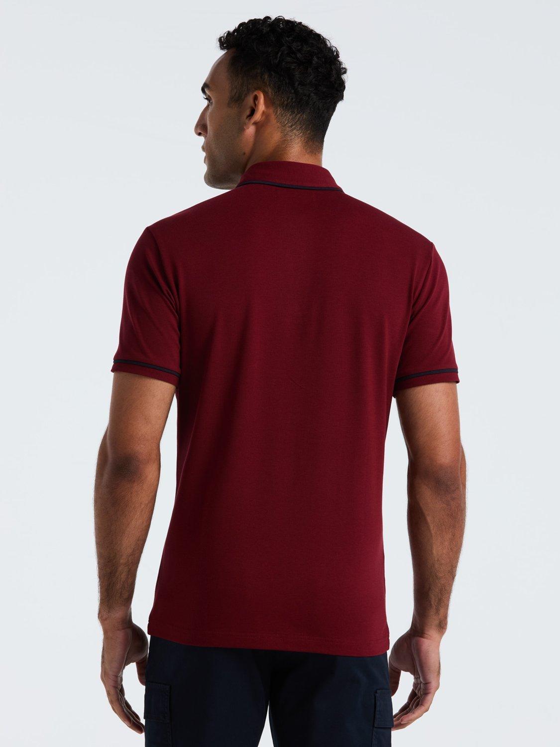 Product image 2 of 5, which shows Original Penguin Earl Polo Shirt, Cabernet, XS