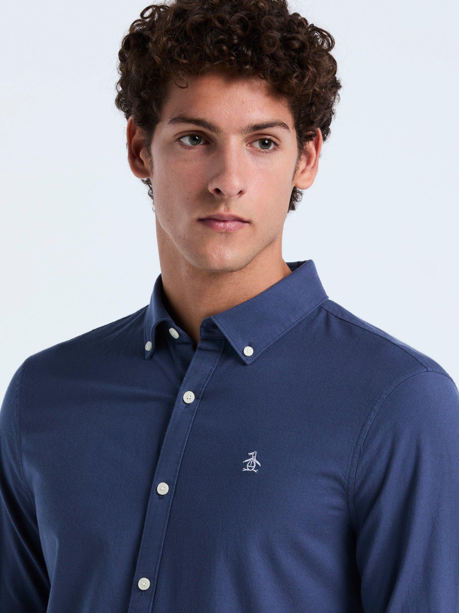 Product image 2 of 5, which shows Original Penguin Cotton Blend Oxford Shirt, Sargasso Sea, L
