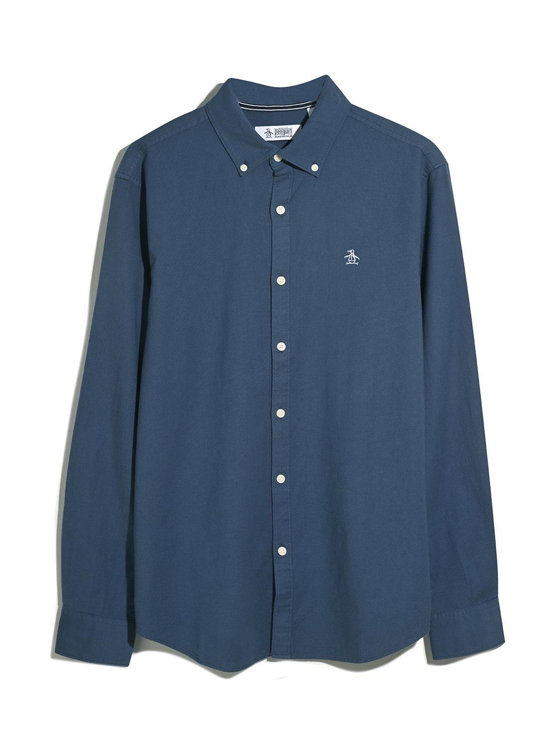 Product image 4 of 5, which shows Original Penguin Cotton Blend Oxford Shirt, Sargasso Sea, L