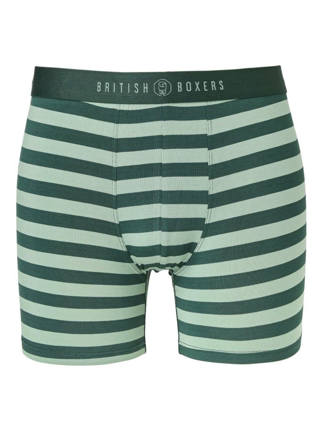 Product image 4 of 7, which shows British Boxers Bamboo Trunks, Pack of 4, Forest Berry, S
