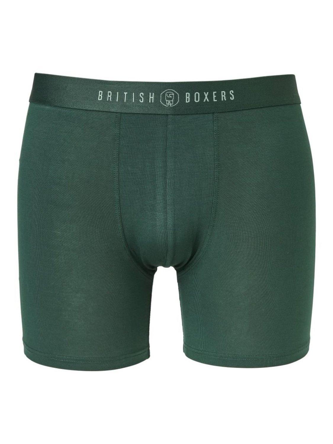 Product image 7 of 7, which shows British Boxers Bamboo Trunks, Pack of 4, Forest Berry, S