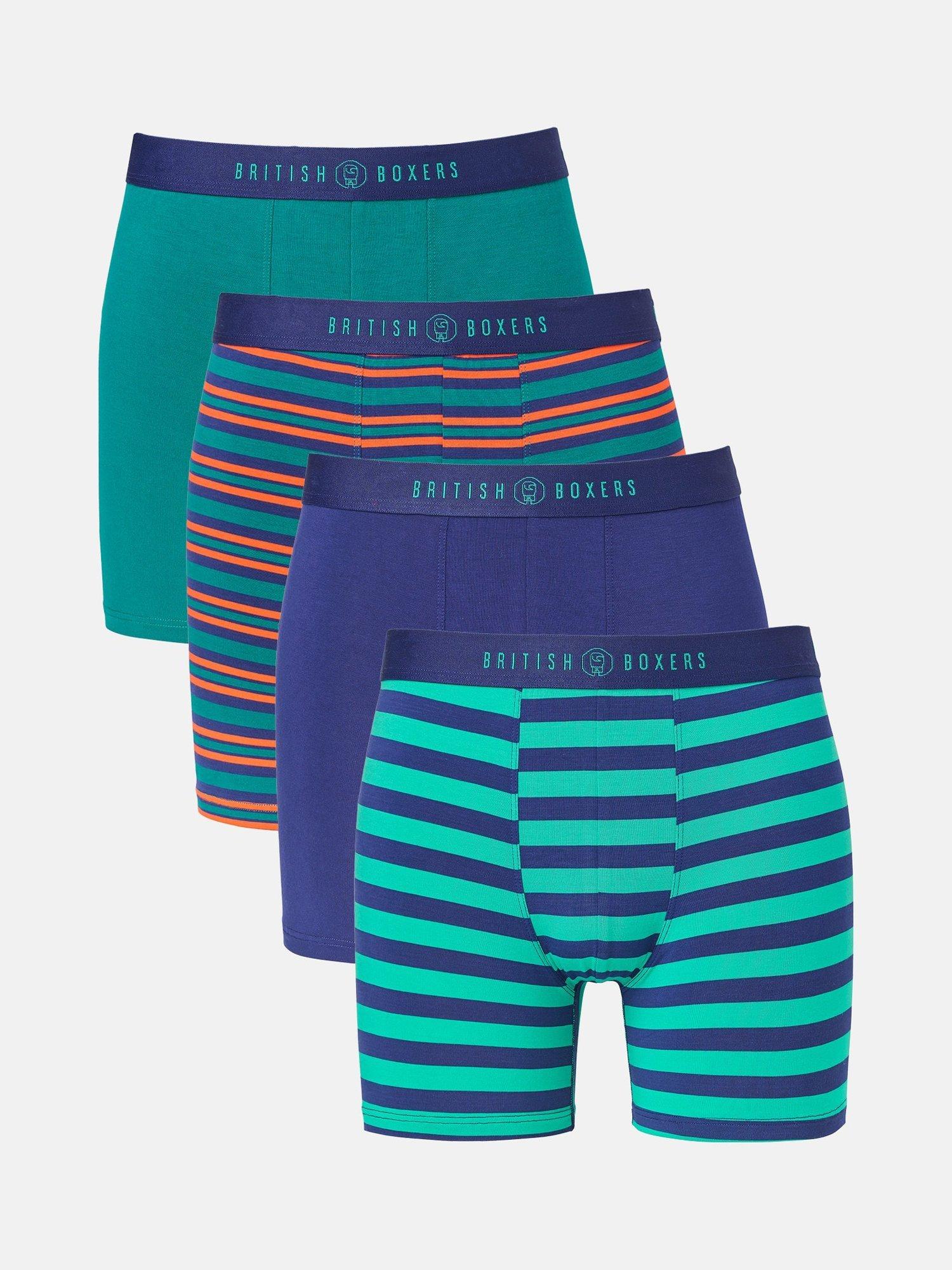 Product image 1 of 6, which shows British Boxers Bamboo Trunks, Pack of 4, Warm Spice, S