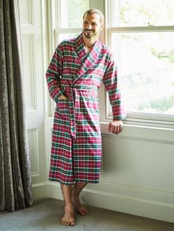 British Boxers Tartan Brushed Cotton Dressing Gown - view 2, Gaia