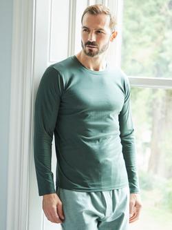 British Boxers Cotton Jersey Long Sleeve T-Shirt, Deep Forest