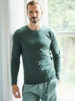 British Boxers Cotton Jersey Long Sleeve T-Shirt - view 2, Deep Forest