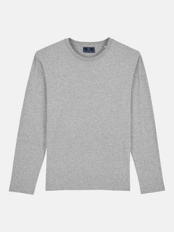 British Boxers Cotton Jersey Long Sleeve T-Shirt - view 2, Grey Marl