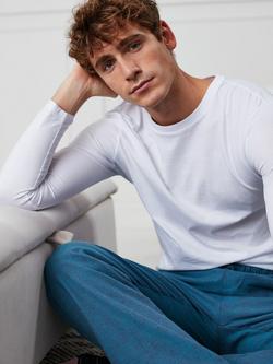 British Boxers Cotton Jersey Long Sleeve T-Shirt, Optic White