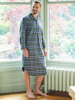 British Boxers Tartan Brushed Cotton Nightshirt - view 2, Jura