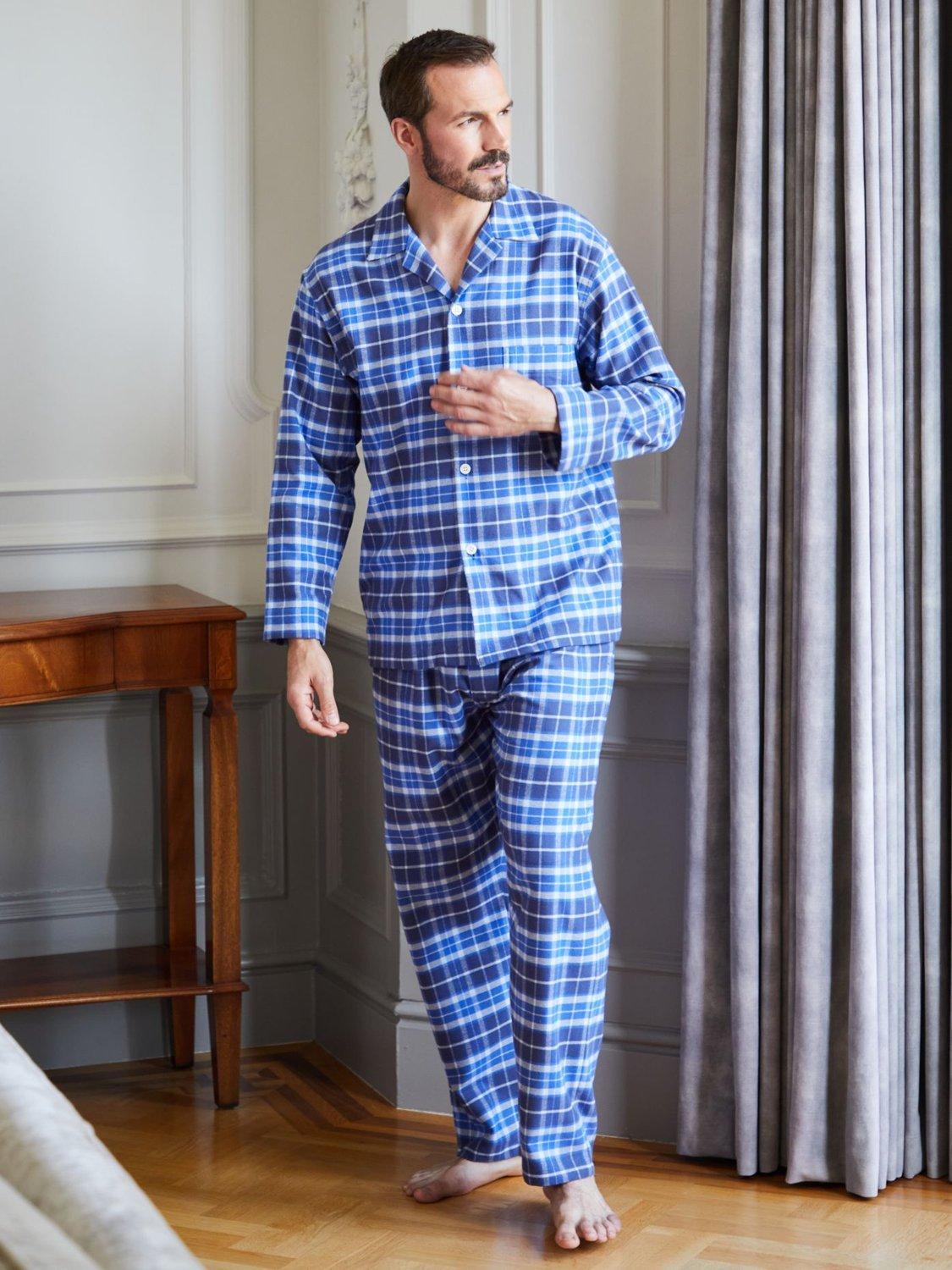 Product image 4 of 5, which shows British Boxers Tartan Brushed Cotton Pyjamas, Celt Navy, S