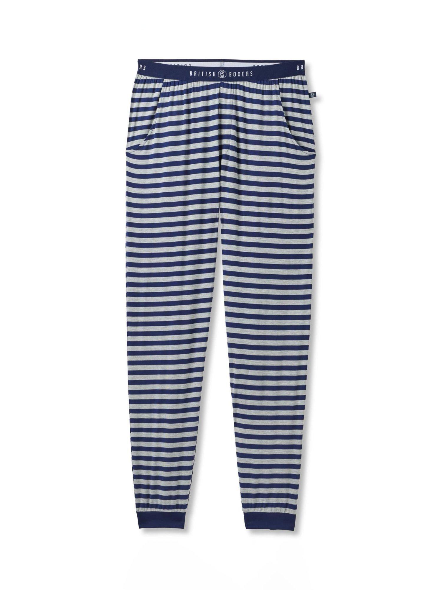Product image 4 of 4, which shows British Boxers Bamboo Blend Pyjama Set, Grey Melange, S