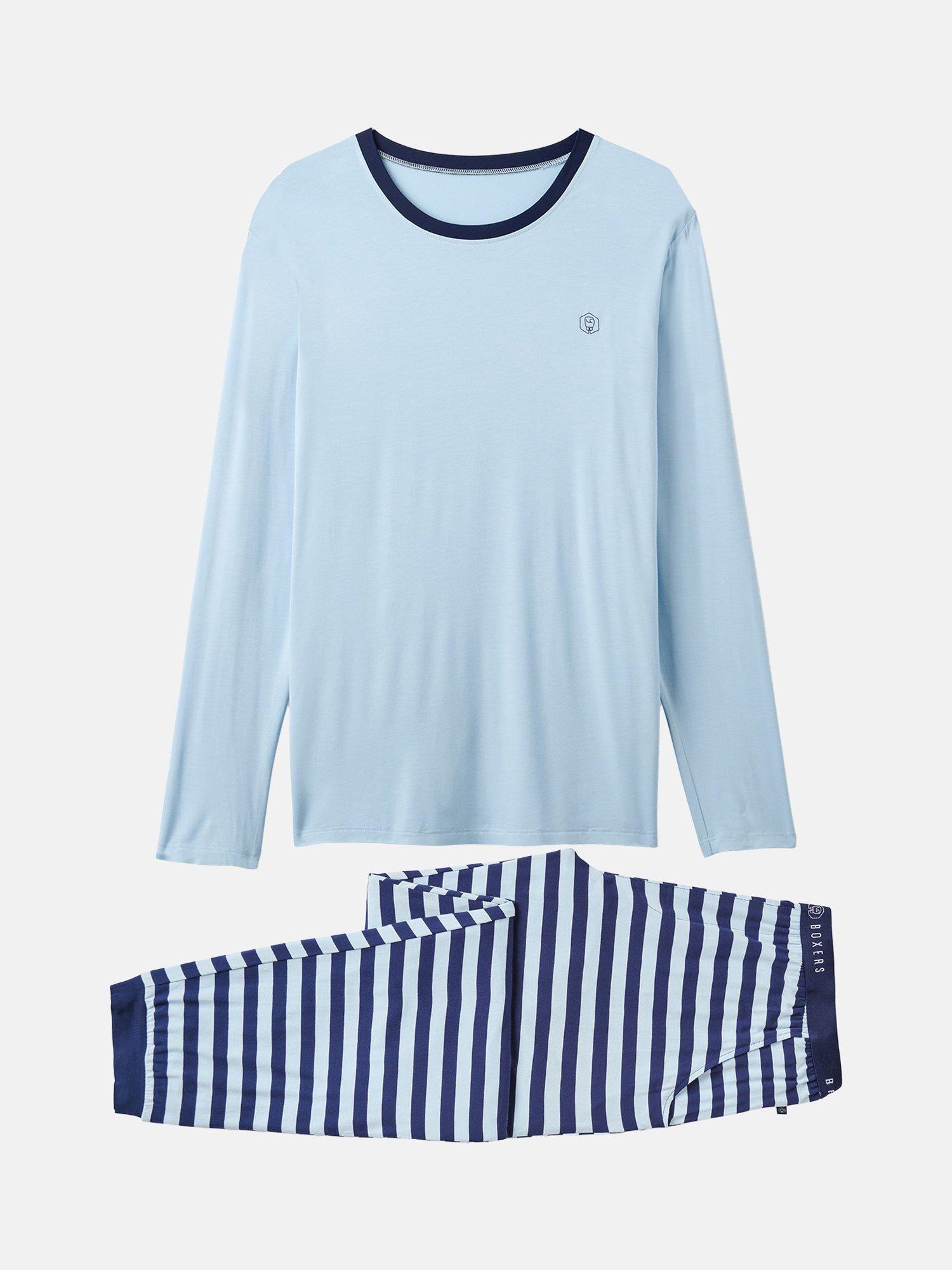 Product image 5 of 6, which shows British Boxers Bamboo Blend Pyjama Set, Maritime, S