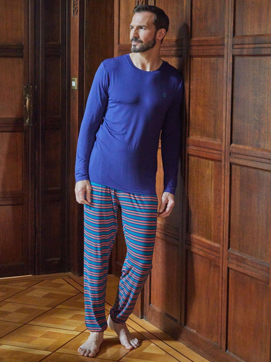 Product image 2 of 6, which shows British Boxers Bamboo Blend Pyjama Set, Orange Squash, S