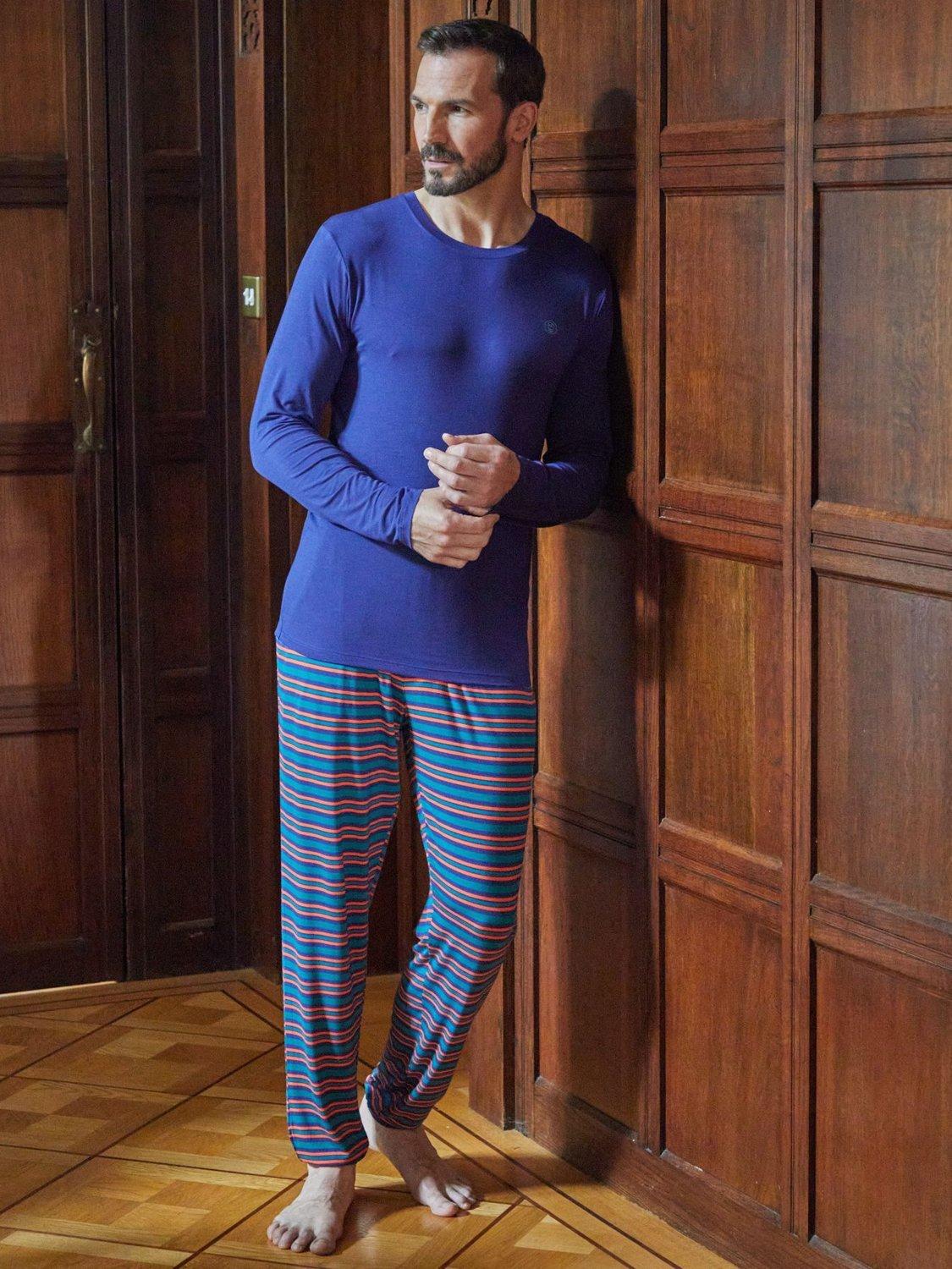 Product image 4 of 6, which shows British Boxers Bamboo Blend Pyjama Set, Orange Squash, S