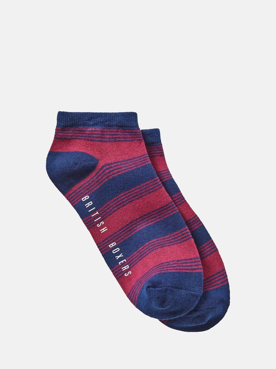 Product image 4 of 5, which shows British Boxers Trainer Socks Gift Box, Pack of 3, Multi, One Size