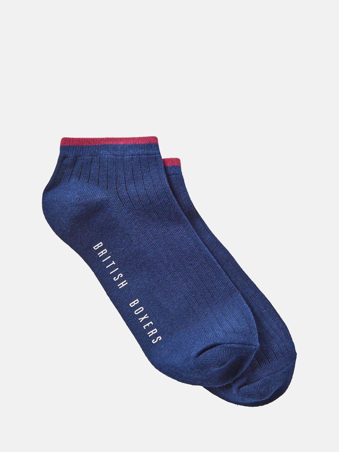 Product image 5 of 5, which shows British Boxers Trainer Socks Gift Box, Pack of 3, Multi, One Size