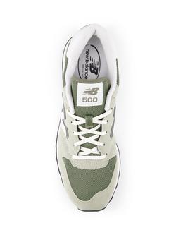 New Balance 500 Trainers, Olive - view 2, Olive