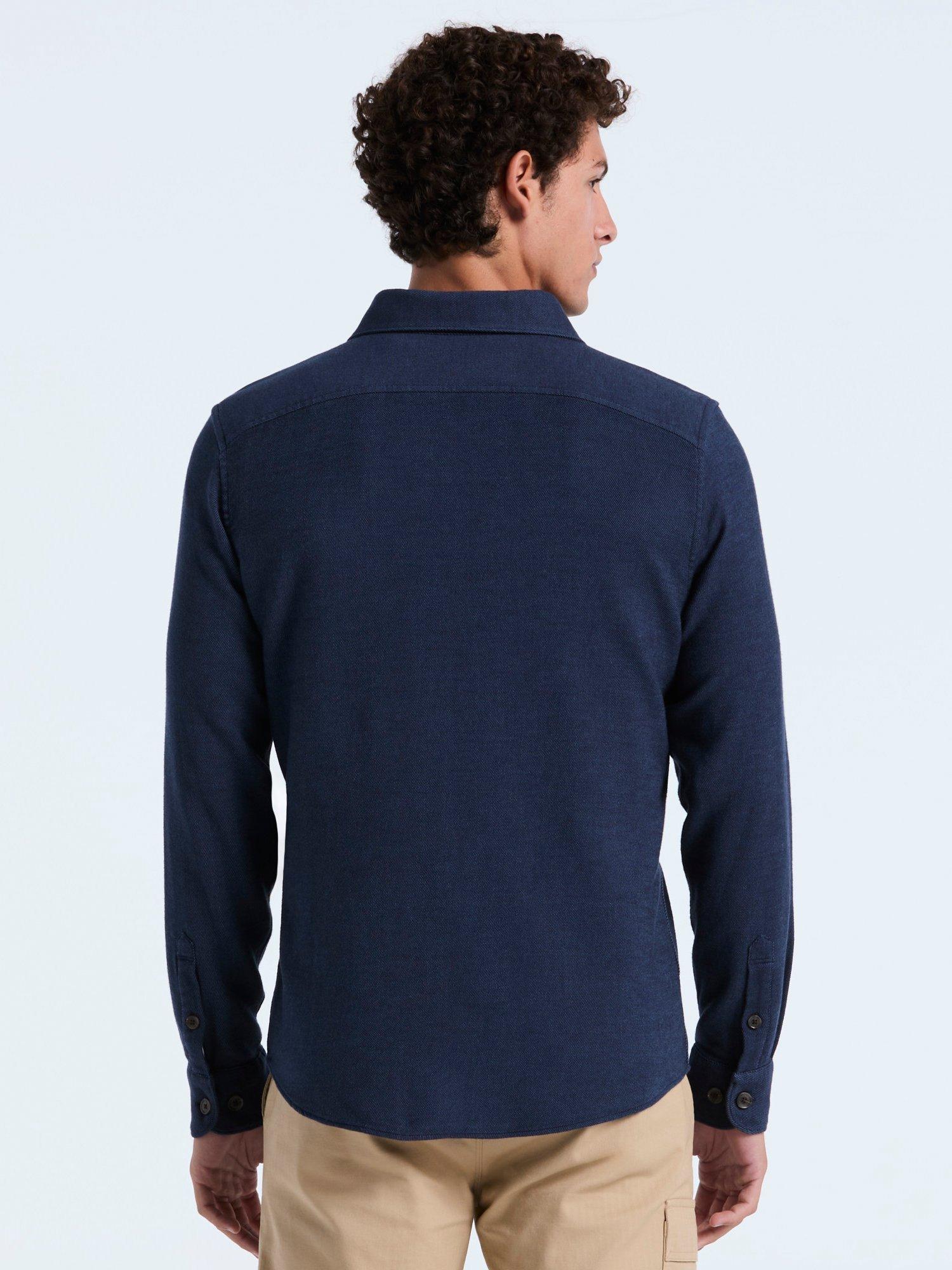 Product image 5 of 5, which shows Original Penguin Cotton Blend Overshirt, Dark Sapphire, XS