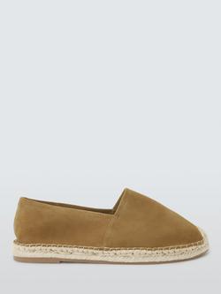 John Lewis Lilah Suede Babouche Closed Toe Espadrille Loafers, Tan, Tan