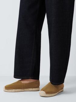 John Lewis Lilah Suede Babouche Closed Toe Espadrille Loafers, Tan - view 2, Tan