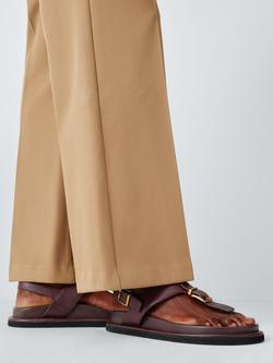 John Lewis Lover Leather Thong Sandals, Burgundy - view 2, Burgundy