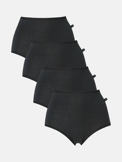 British Boxers Bamboo Full Briefs, Pack of 4, Kohl Black