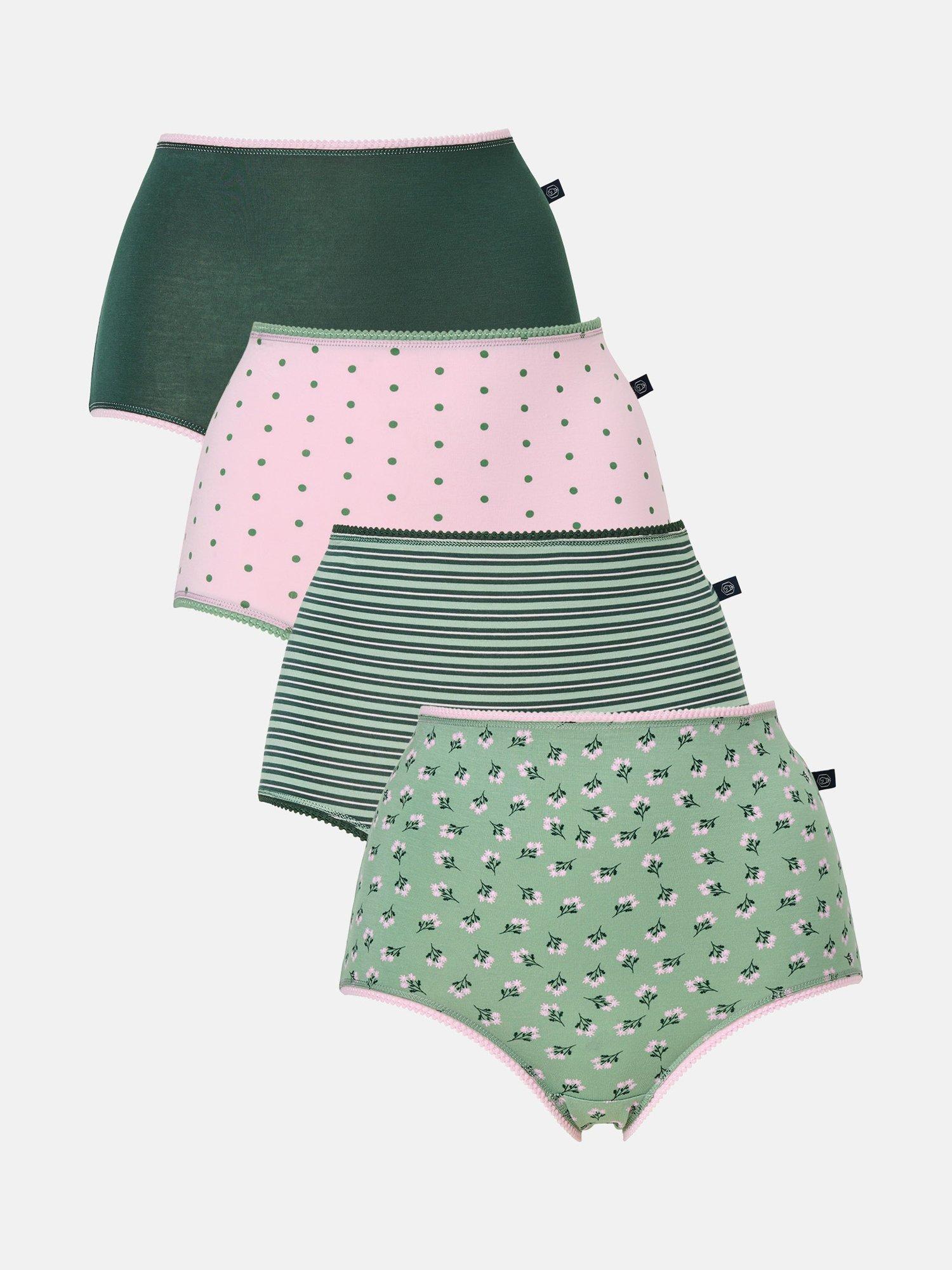 Product image 1 of 5, which shows British Boxers Bamboo Full Briefs, Pack of 4, Juniper, XS