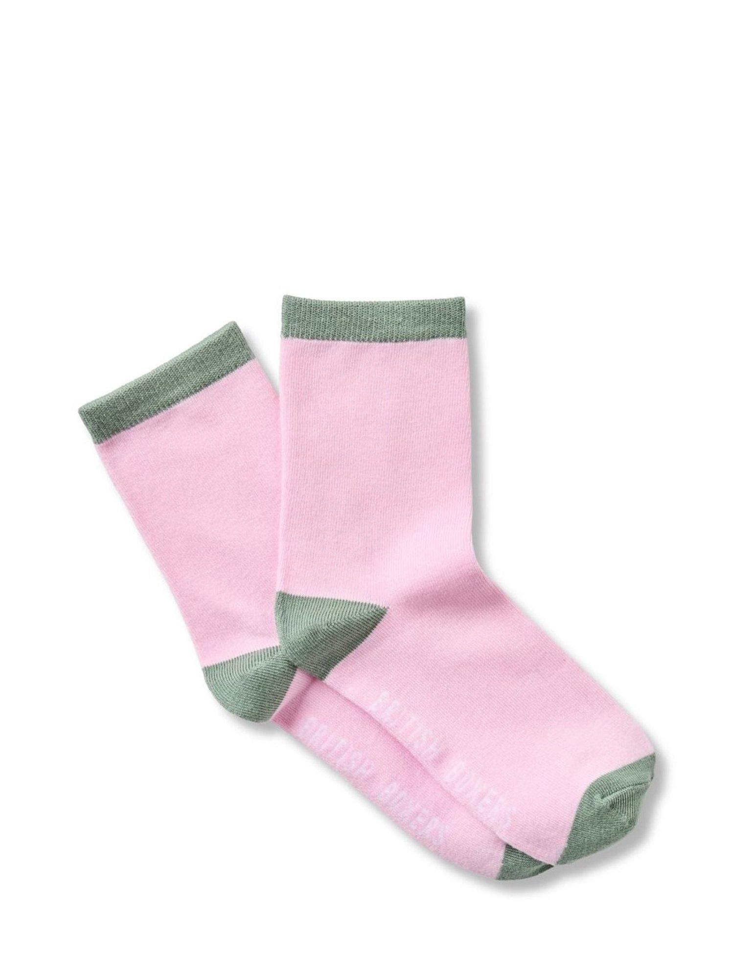 Product image 4 of 5, which shows British Boxers Stripe Ankle Socks, Pack of 4, Juniper, One Size