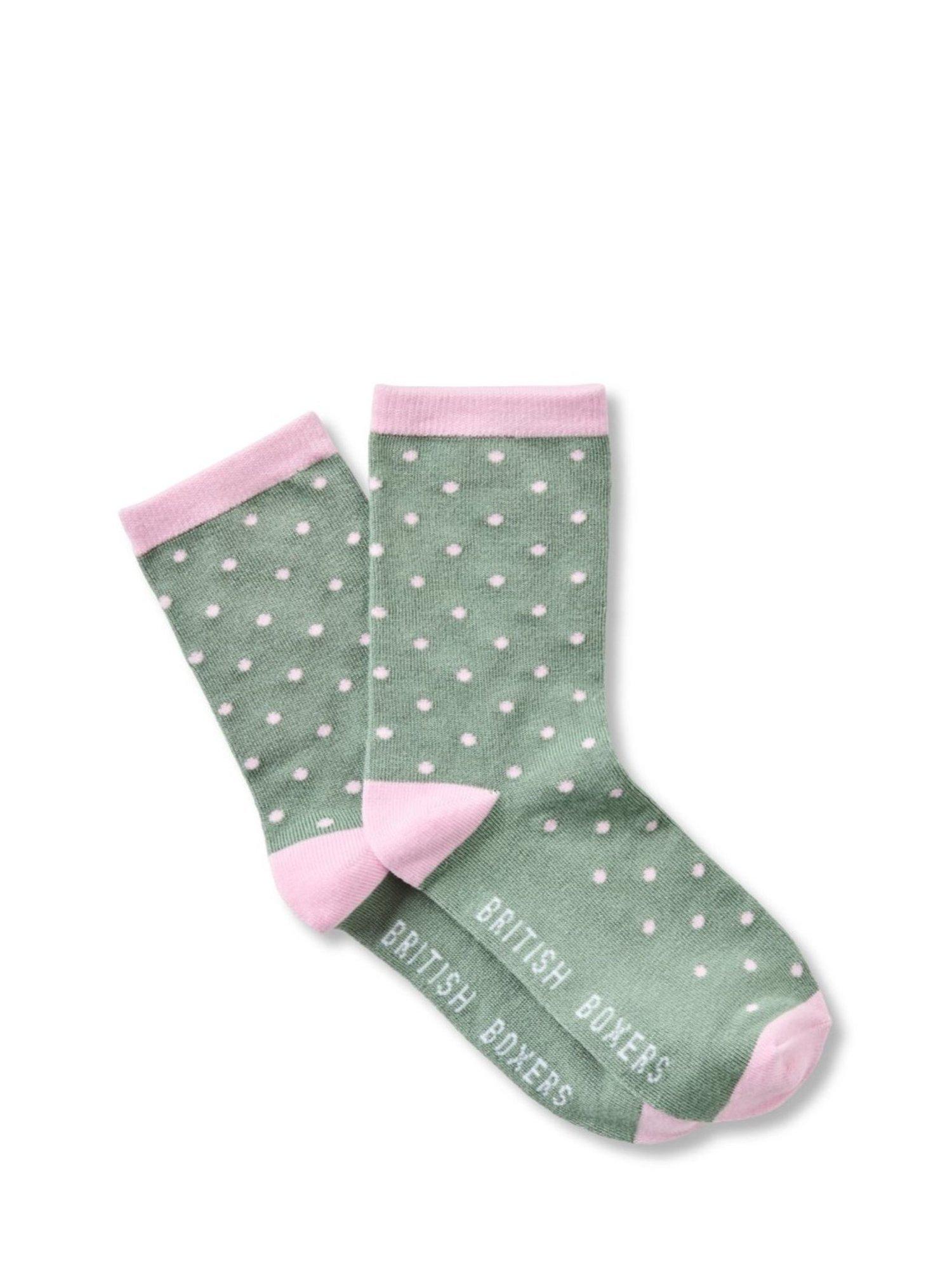 Product image 5 of 5, which shows British Boxers Stripe Ankle Socks, Pack of 4, Juniper, One Size