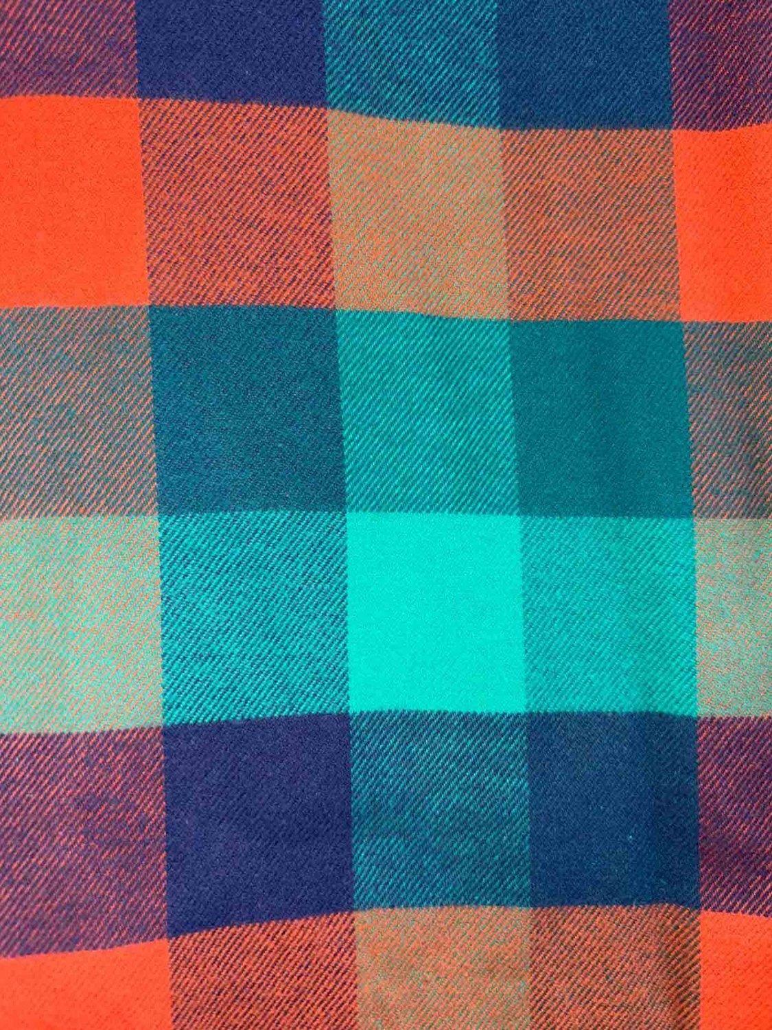 Product image 5 of 5, which shows British Boxers Check Brushed Cotton Dressing Gown, Acorn Squash, XS