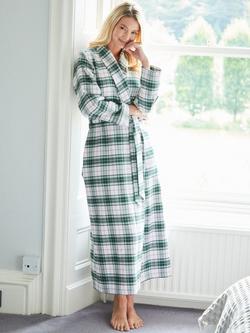 British Boxers Tartan Brushed Cotton Dressing Gown - view 2, Burnet Rose