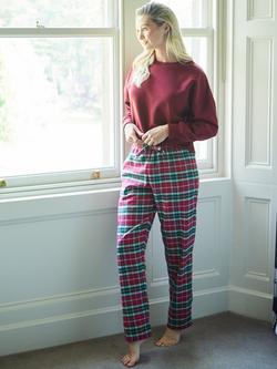 British Boxers Tartan Brushed Cotton Pyjama Trousers, Gaia
