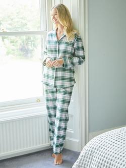 British Boxers Tartan Brushed Cotton Pyjama Set - view 2, Burnet Rose