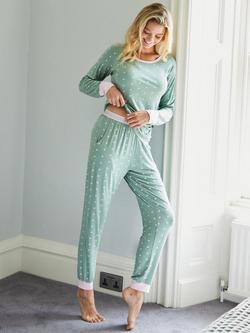British Boxers Bamboo Rich Long Pyjama Set - view 2, Juniper