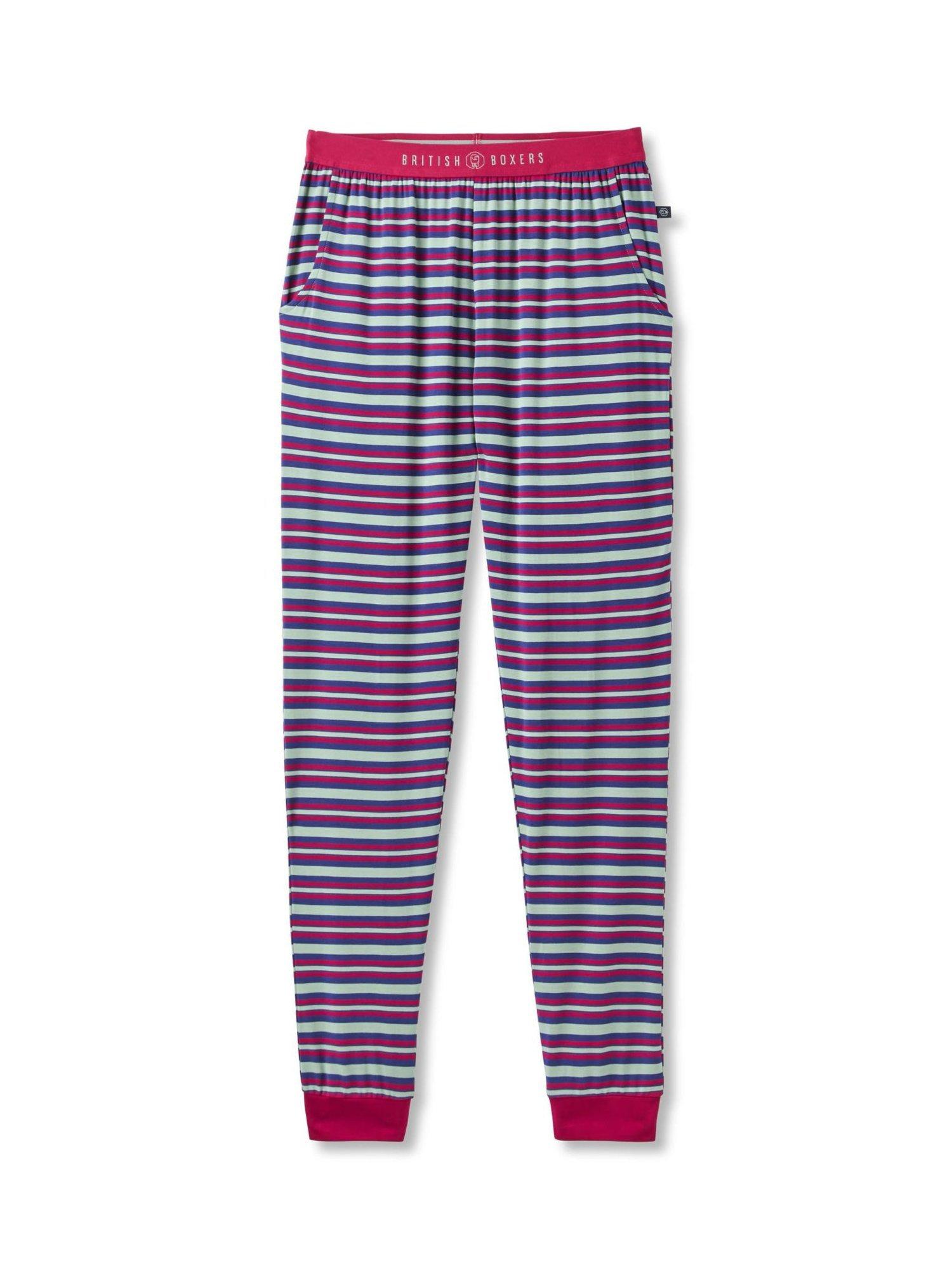 Product image 5 of 5, which shows British Boxers Bamboo Rich Long Pyjama Set, Forest Berry, XS