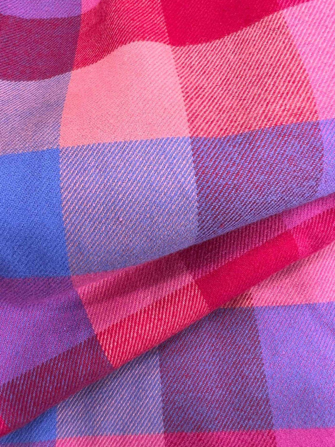 Product image 2 of 3, which shows British Boxers Check Brushed Cotton Pyjama Shorts, Coral, XS